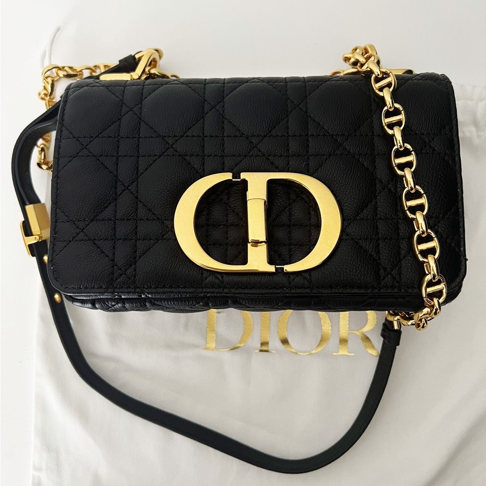Dior small caro black nwt